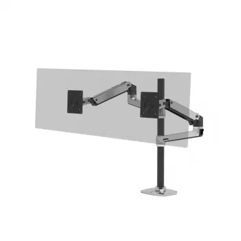Ergotron LX Series LX Dual Stacking Arm, kõrge post 101,6 cm, alumiinium, klamber, 20 kg