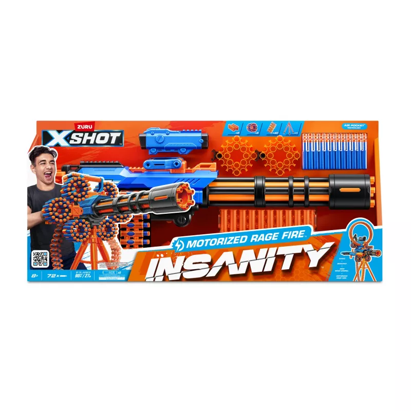 XSHOT Insanity Motoriseeritud Rage Fire (72 noolt) ZURU