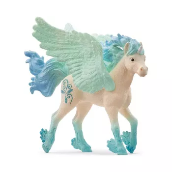 Schleich Stormy Unicorn Foal kujuke, BAYALA seeria, mudel 70824, vanusele 5+, beež siniste ja roheliste detailidega