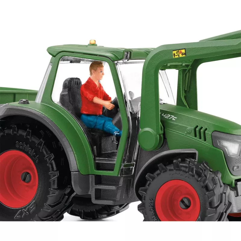Traktor haagisega Schleich FARM WORLD 42608 Must Roheline Punane Kollane