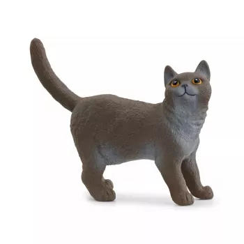 Figuur Schleich Briti lühikarvaline kass mudel 13973, pruunikashall, vanusele 3+