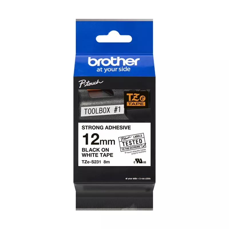 Sildilint Brother TZe-S231 12mm must valgel