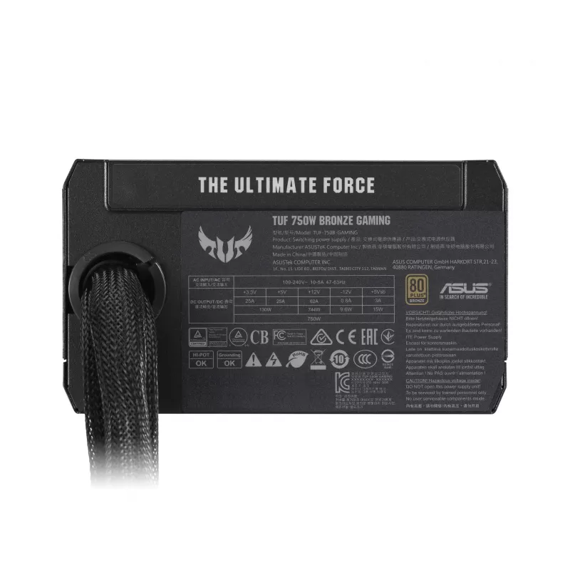 ASUS TUF-GAMING-750B toiteplokk 750 W 20+4 pin ATX ATX Must