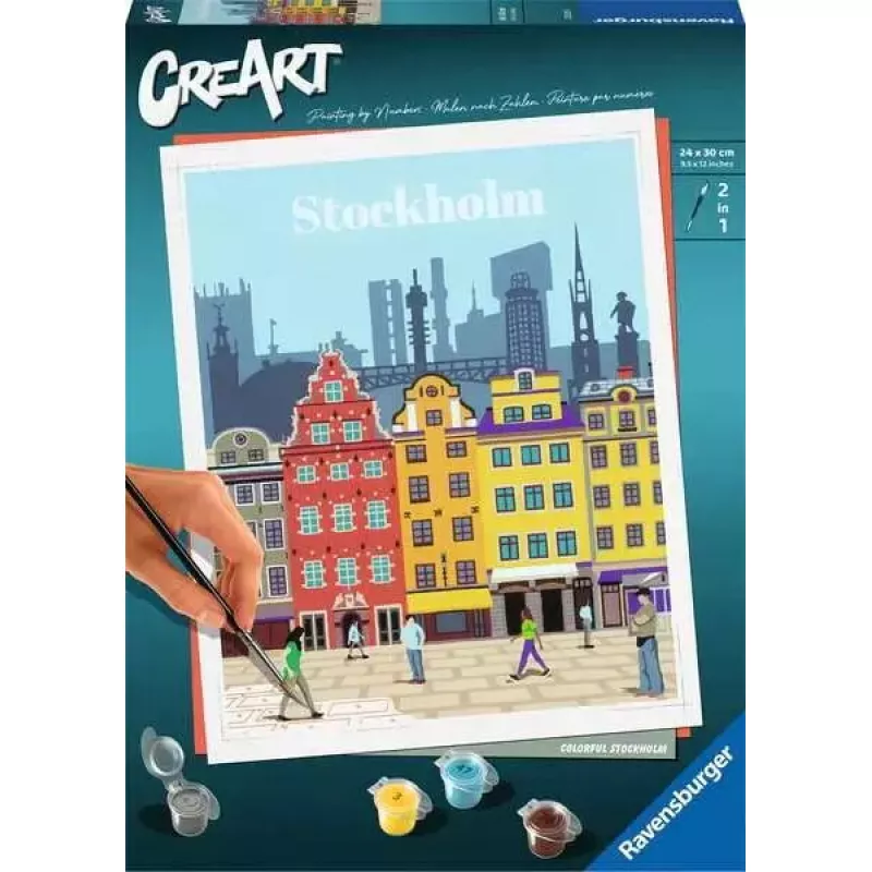 Värvimiskomplekt Ravensburger CreArt Colorful Stockholm, mudel 23520