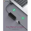 ICY BOX USB 3.0 A-tüüpi RJ-45 Etherneti port, juhtmega, USB, Ethernet, 1000 Mbit/s, must