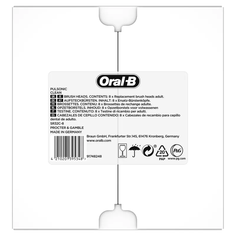 Oral-B Pulsonic Clean 81748491 hambaharjapea 8 tk Valge