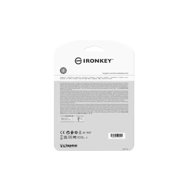 USB-mälupulk Kingston Technology 512 GB IronKey Vault Privacy 50 AES-256