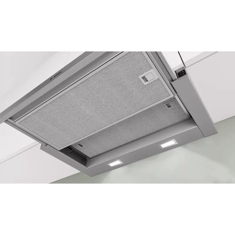 Bosch Serie 2 DFL063W57 pliidikubu Pooleldi sisseehitatud (väljatõmmatav) Metall, Hõbedane 351 m³/h