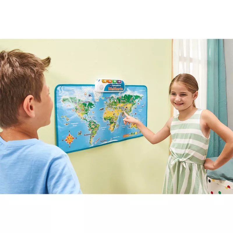 VTech Interaktive Weltkarte, 6 a, Heliga, Vajalikud patareid, AA, Mitmevärviline