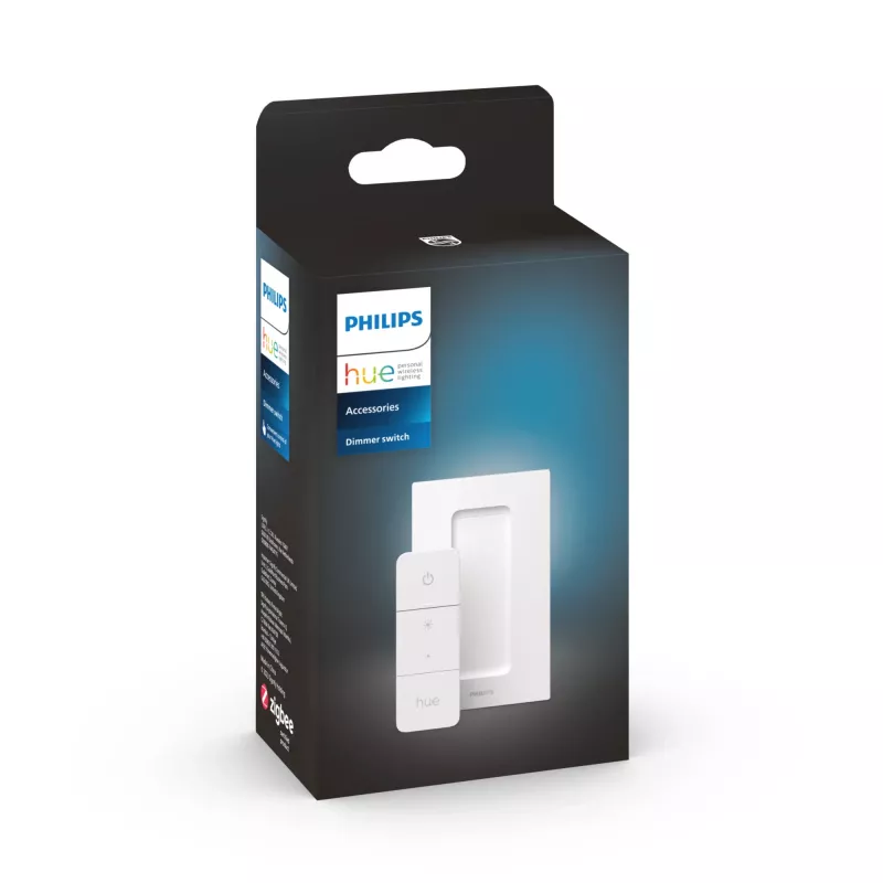 Philips Dimmer Switch (uusim mudel), hämardi ja lüliti, IEEE 802.15.4, IP20, väline, nupud, valge