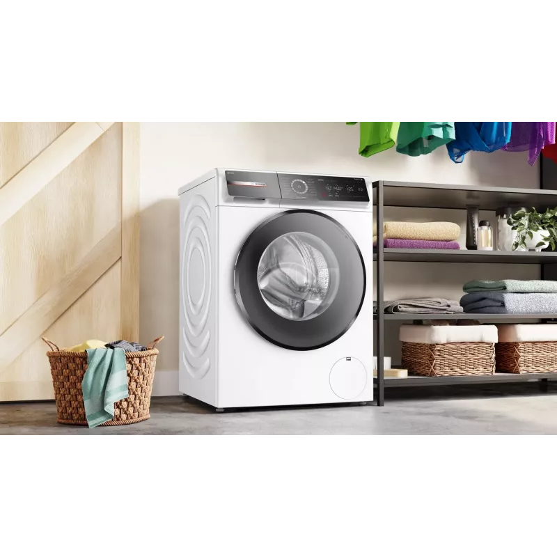 Bosch Serie 8 WGB244A40 eestlaetav pesumasin, 9 kg, 1400 p/min, i-Dos, valge/must