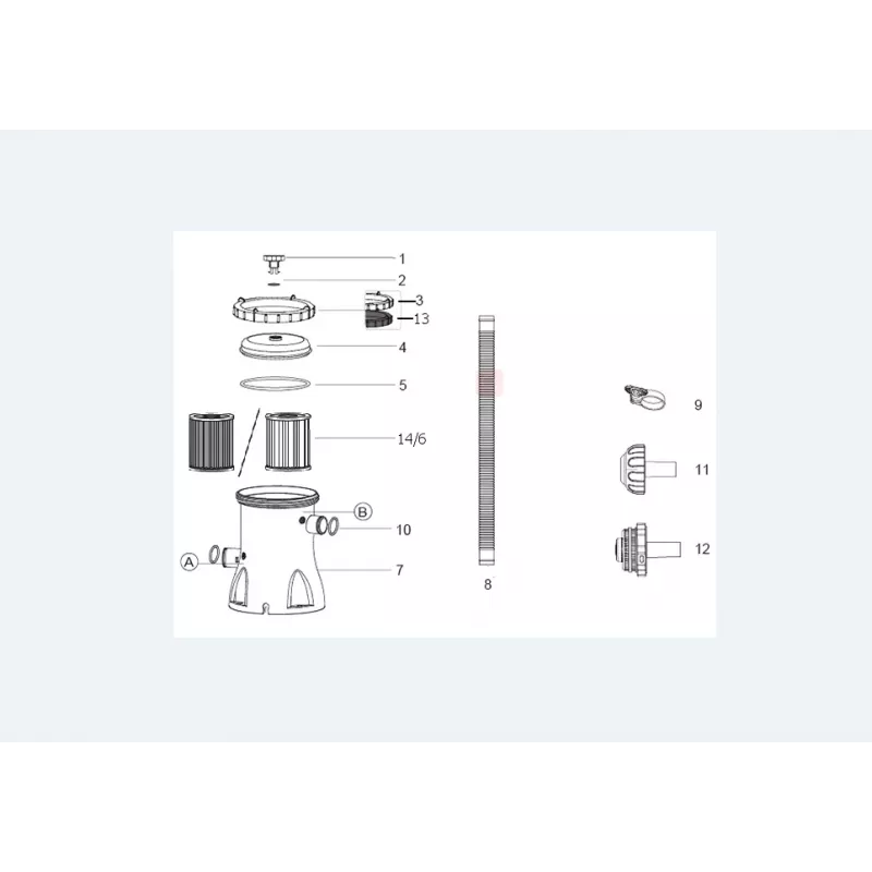 Bestway Fast Set ümmargune täispuhutav basseinikomplekt 3,05 m x 66 cm, 3200 L, Täispuhutav bassein, Laps ja täiskasvanu, Sinine, Valge, 9,26 kg