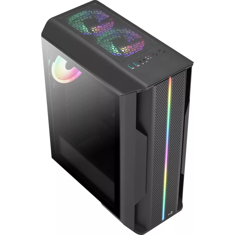 Aerocool SPLINTER DUO ATX mängukorpus 3x ARGB 12 cm ventilaatorit + eesmine võrk