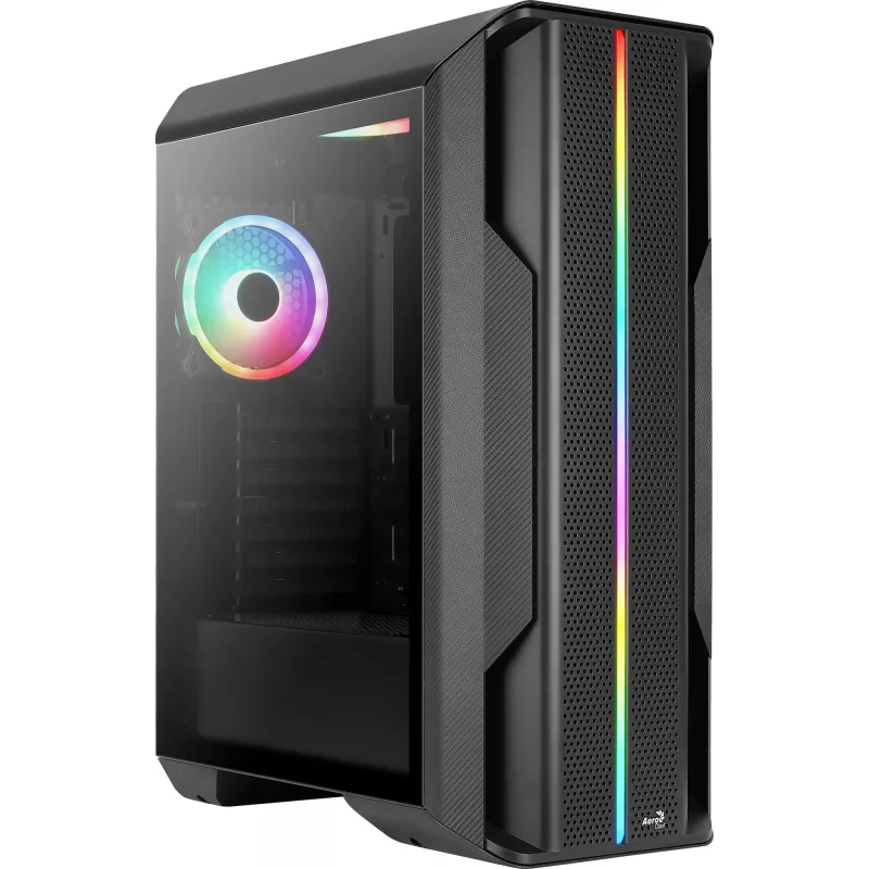 Aerocool SPLINTER DUO ATX mängukorpus 3x ARGB 12 cm ventilaatorit + eesmine võrk