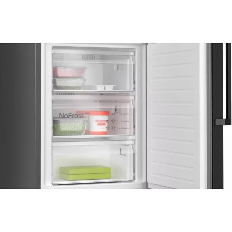 Bosch Serie 4 KGN39OXBT külmik-sügavkülmik vabaltseisev 363 L Must