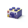 Hoiukarp Room Copenhagen LEGO Storage Brick 4 Top Lid Glitter — lilla/läbipaistev