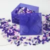 Hoiukarp Room Copenhagen LEGO Storage Brick 4 Top Lid Glitter — lilla/läbipaistev