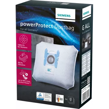 Siemens VZ41FGALL tolmukotid, 4 tk komplekt, Tolmukott, Silindertolmuimeja, Valge, Karp, 4 tk