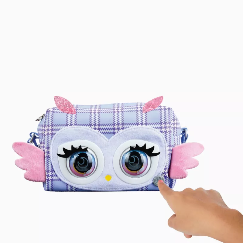 Purse Pets, Print Perfect Hoot Couture Owl, interaktiivne lemmikloomamänguasi ja käekott enam kui 30 heli ja reaktsiooniga, mänguasjad tüdrukutele alates 5. eluaastast