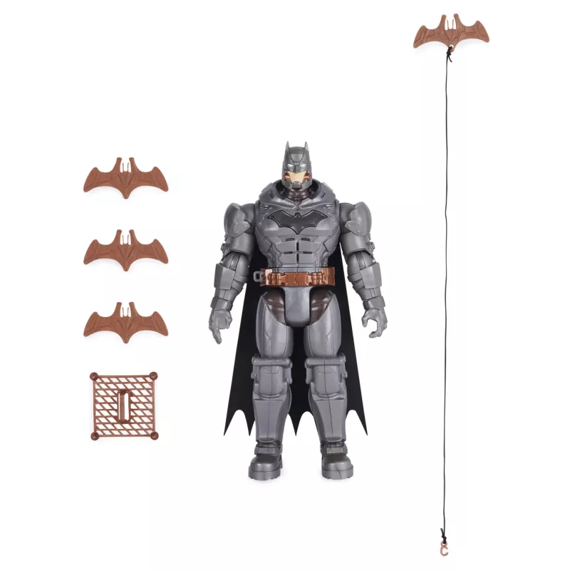 DC Comics , Battle Strike Batman 12-tolline märulifiguur, 5 aksessuaari, 20+ heli, kogutavad laste mänguasjad poistele ja tüdrukutele alates 3. eluaastast