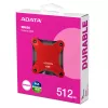 Väline SSD ADATA SD620 512 GB, USB 3.2 Gen 2 Micro-USB B, punane, silikoonkorpus