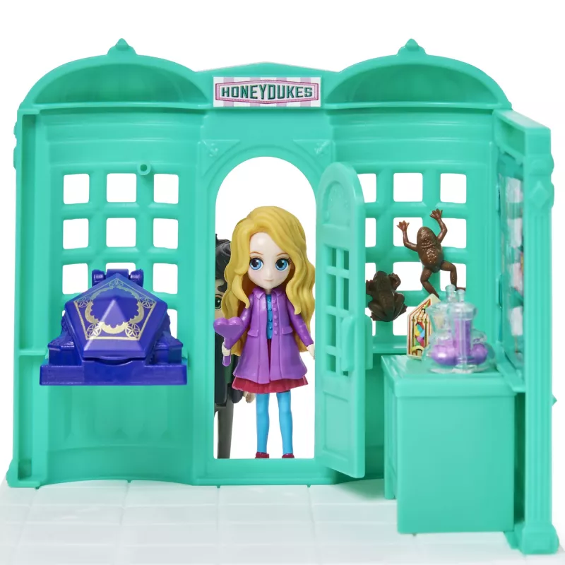 Wizarding World Harry Potter, Magical Minis Honeydukes maiustustepood 2 eksklusiivse figuuri ja 5 aksessuaariga, mänguasjad lastele alates 6. eluaastast
