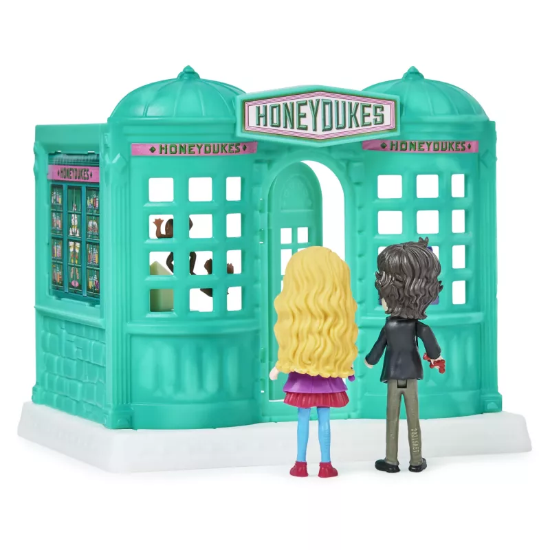 Wizarding World Harry Potter, Magical Minis Honeydukes maiustustepood 2 eksklusiivse figuuri ja 5 aksessuaariga, mänguasjad lastele alates 6. eluaastast