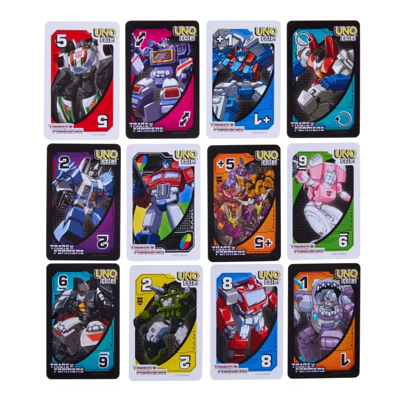 Games UNO Flip Transformers kaardimäng lastele ja pereõhtuteks