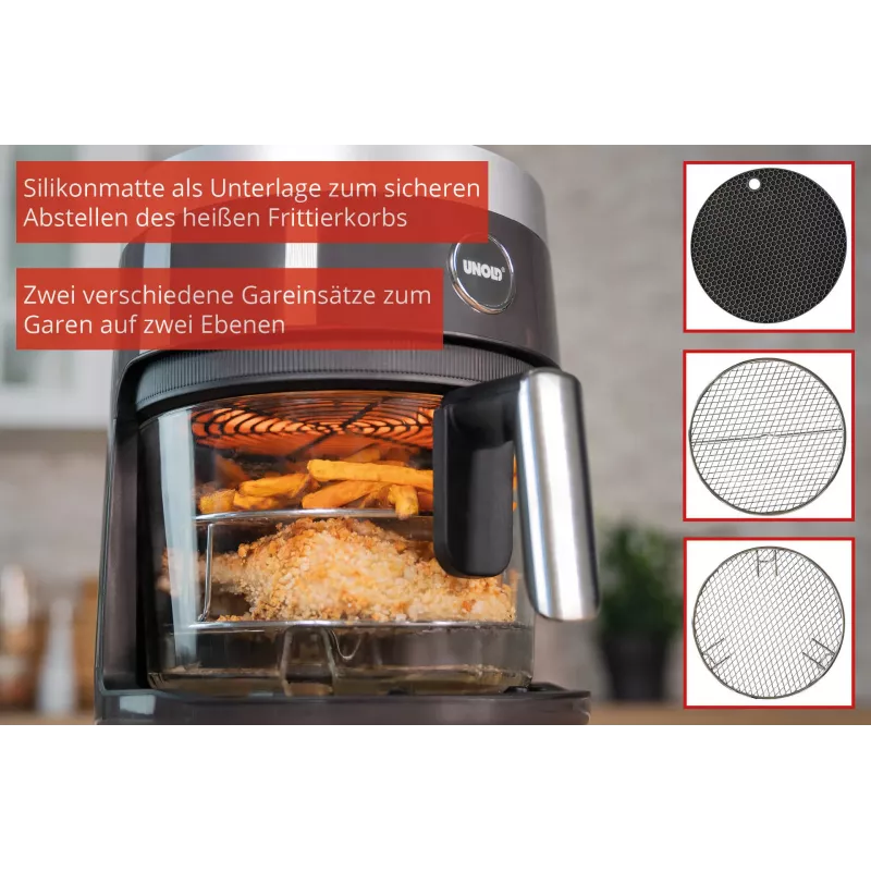 Unold 58695 fritüür Üksik 3,5 L Eraldiseisev 1200 W Kuumaõhufritüür Must