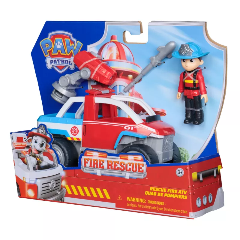Mängusõiduk Spin Master Paw Patrol Fire Rescue Ryderi päästeauto droonilaskuri ja Ryderi figuuriga