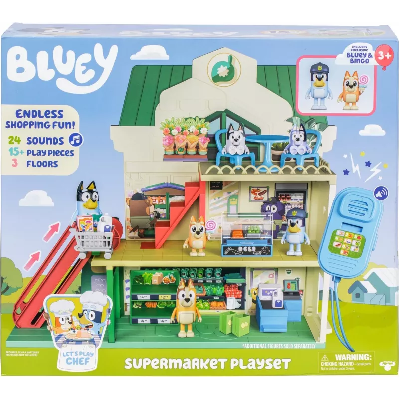Mänguasjakomplekt Polesie MS18918 – Bluey-teemaline poekomplekt, heliga, AAA patarei, vanus 3+