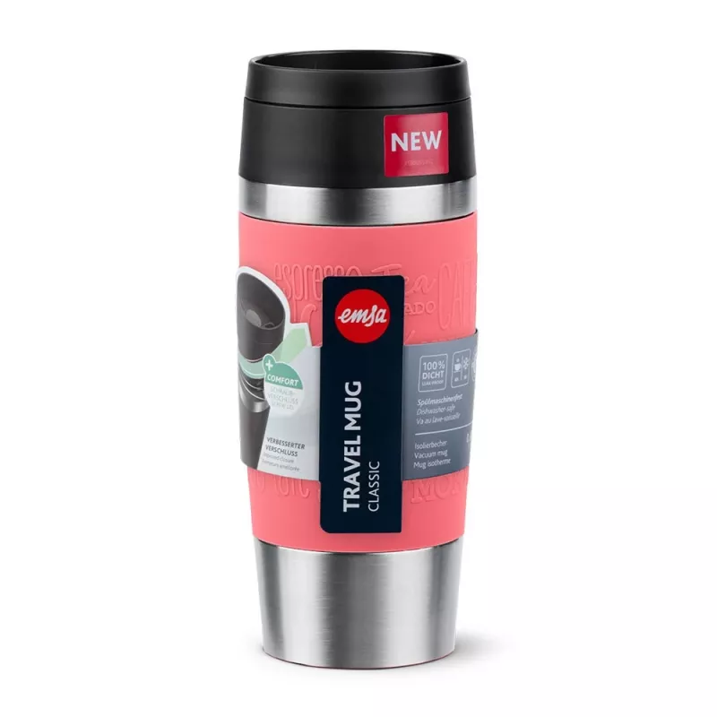 EMSA Travel Mug Classic 360 ml korall roostevabast terasest reisitops