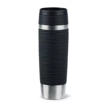 EMSA Travel Mug Waves Grande 500 ml Must, Roostevaba teras