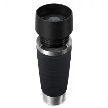 EMSA Travel Mug Waves Grande 500 ml Must, Roostevaba teras