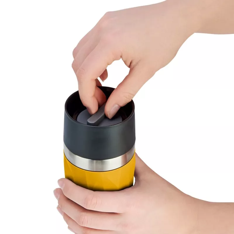 EMSA Travel Mug Compact 300 ml roostevaba teras, kollane