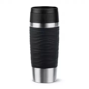 EMSA Travel Mug Waves 360 ml must roostevabast terasest reisikruus