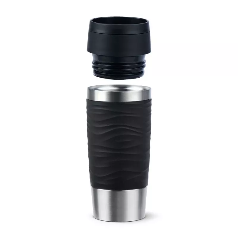 EMSA Travel Mug Waves 360 ml must roostevabast terasest reisikruus