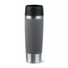 Reisikruus EMSA Classic Grande 500 ml — Hall roostevaba teras, silikoonkate, polüpropüleenist kaas, Ø 8,3 cm × 240 mm