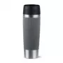 Reisikruus EMSA Classic Grande 500 ml — Hall roostevaba teras, silikoonkate, polüpropüleenist kaas, Ø 8,3 cm × 240 mm