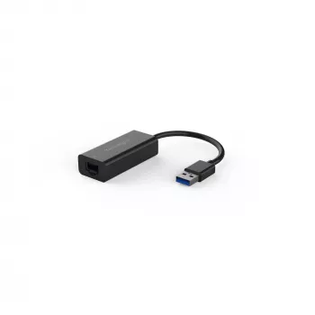 Kensington UA0000E USB-A Etherneti adapter — must, juhtmega, USB, Ethernet, 5000 Mbit/s, must