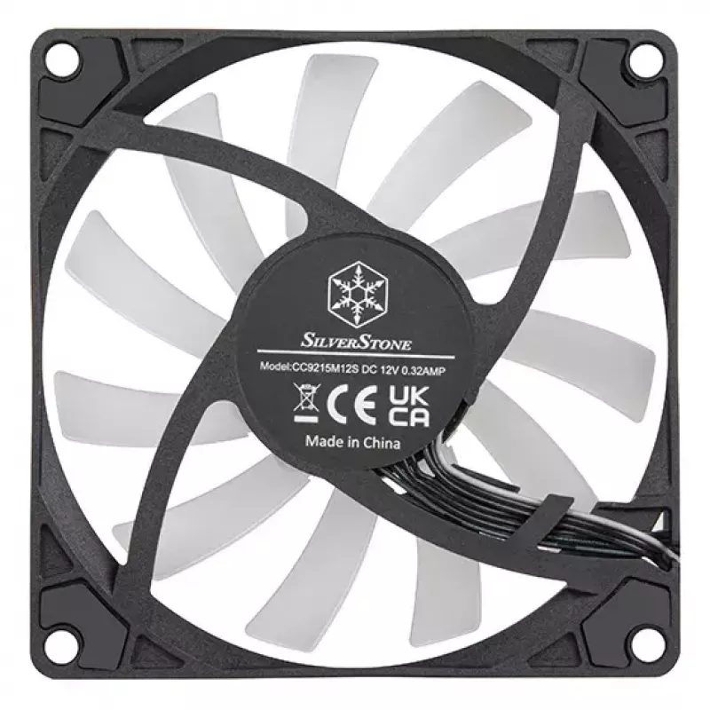 Ventilaator Silverstone Air Slimmer 90 ARGB 9,2 cm Must 500–2500 RPM