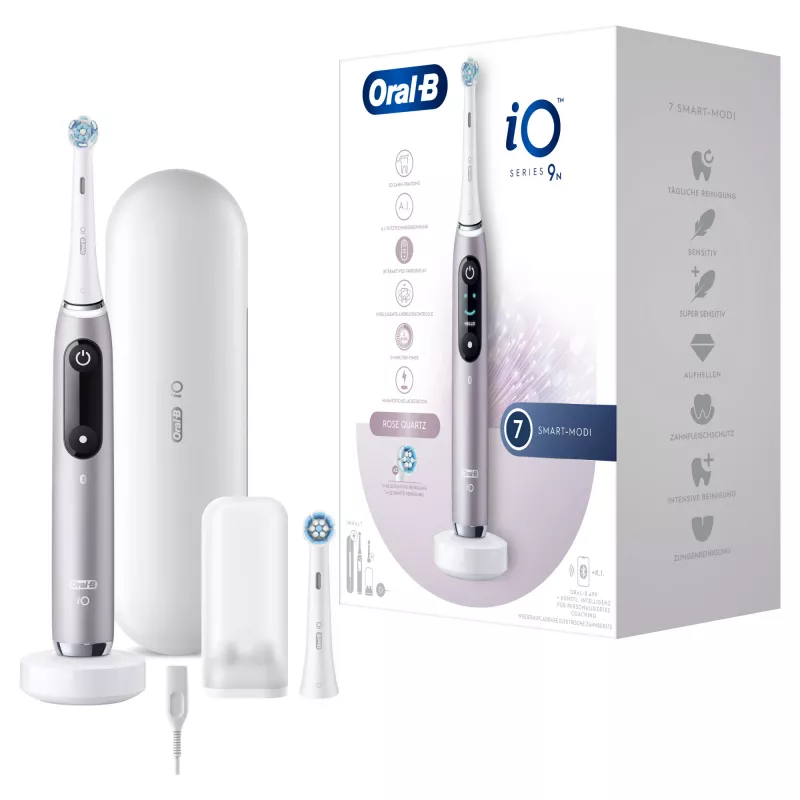 Oral-B iO Series 9n täiskasvanute pöörlev-võnkuv hambahari Roosa