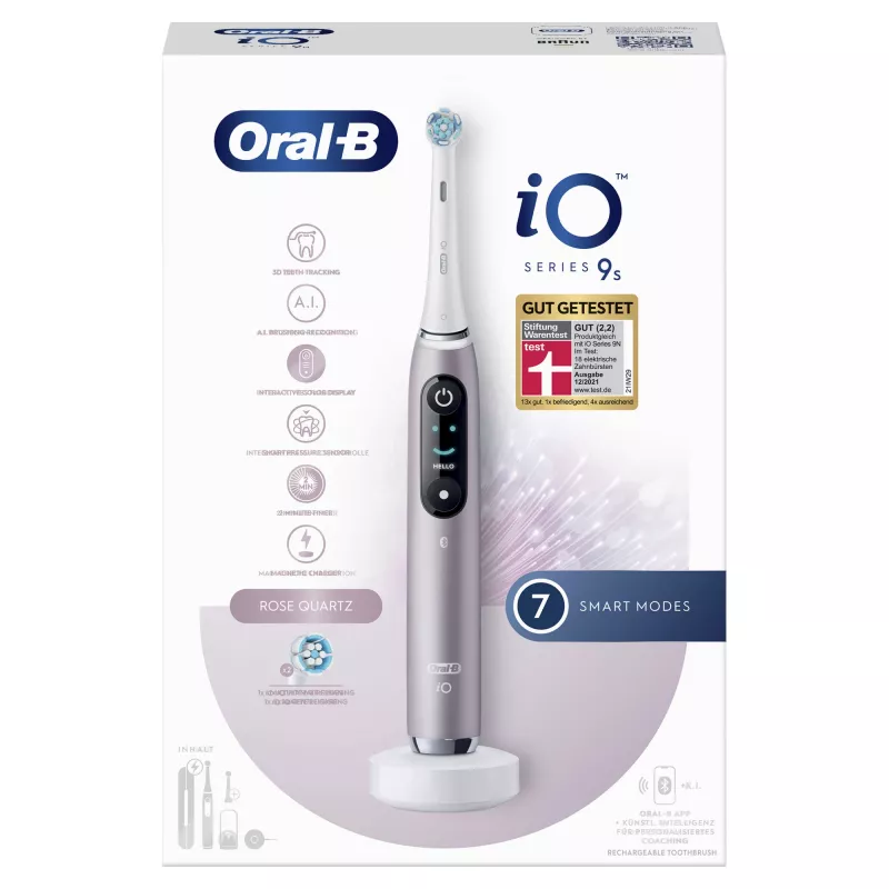 Oral-B iO Series 9n täiskasvanute pöörlev-võnkuv hambahari Roosa