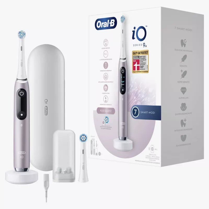 Oral-B iO Series 9n täiskasvanute pöörlev-võnkuv hambahari Roosa