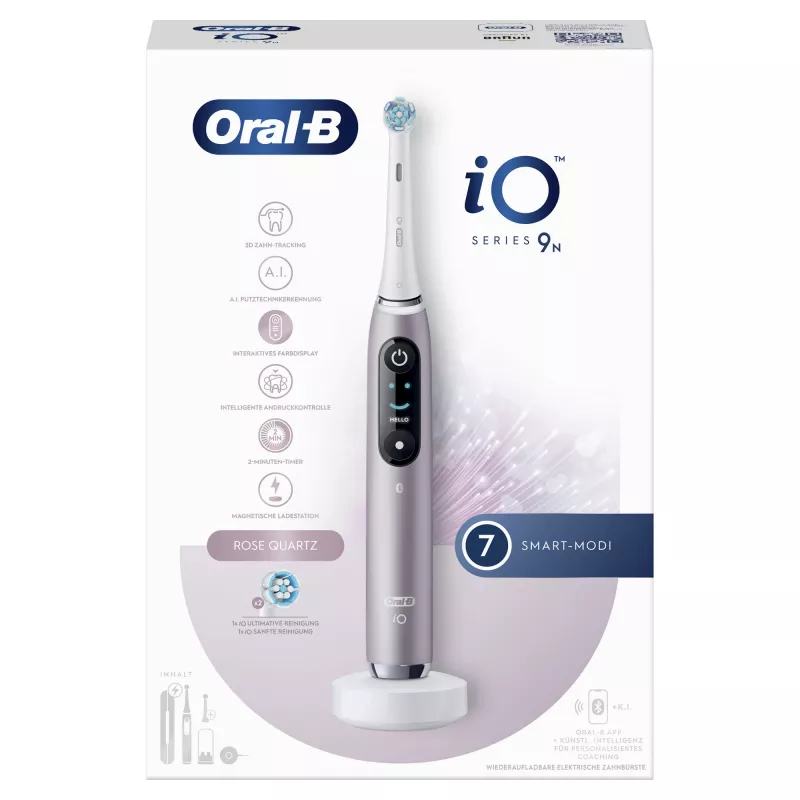 Oral-B iO Series 9n täiskasvanute pöörlev-võnkuv hambahari Roosa