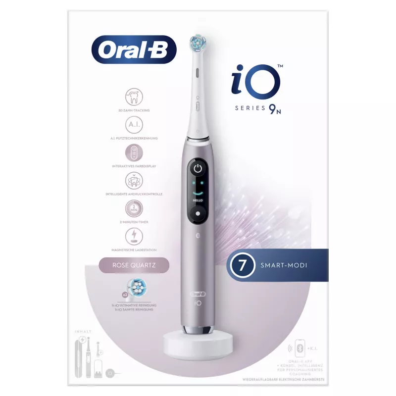 Oral-B iO Series 9n täiskasvanute pöörlev-võnkuv hambahari Roosa