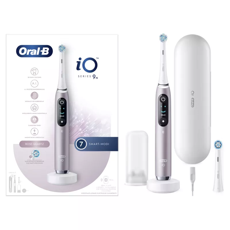 Oral-B iO Series 9n täiskasvanute pöörlev-võnkuv hambahari Roosa