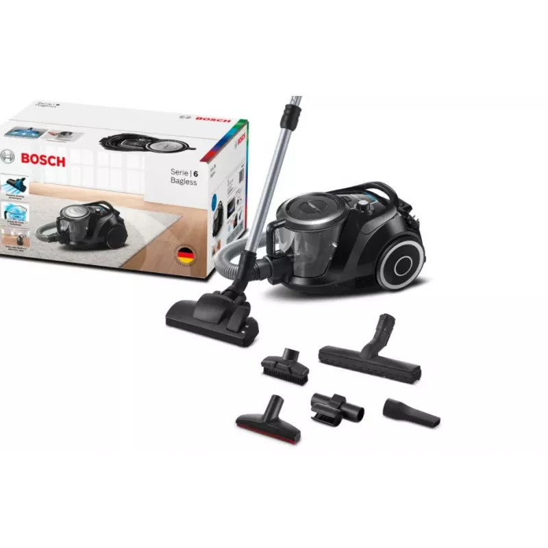 Bosch Serie 6 BGC41XSIL tolmuimeja 2,4 L silindertolmuimeja kuiv 700 W kotivaba