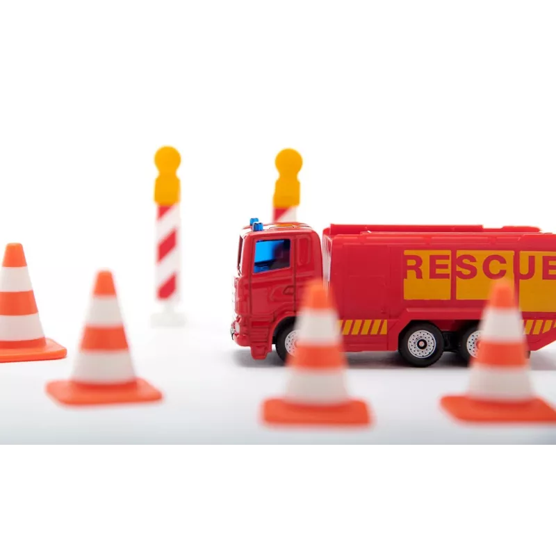 Siku kinkekomplekt Feuerwehr, tuletõrjeauto, 3 a, metall, plastik, must, oranž, punane, valge