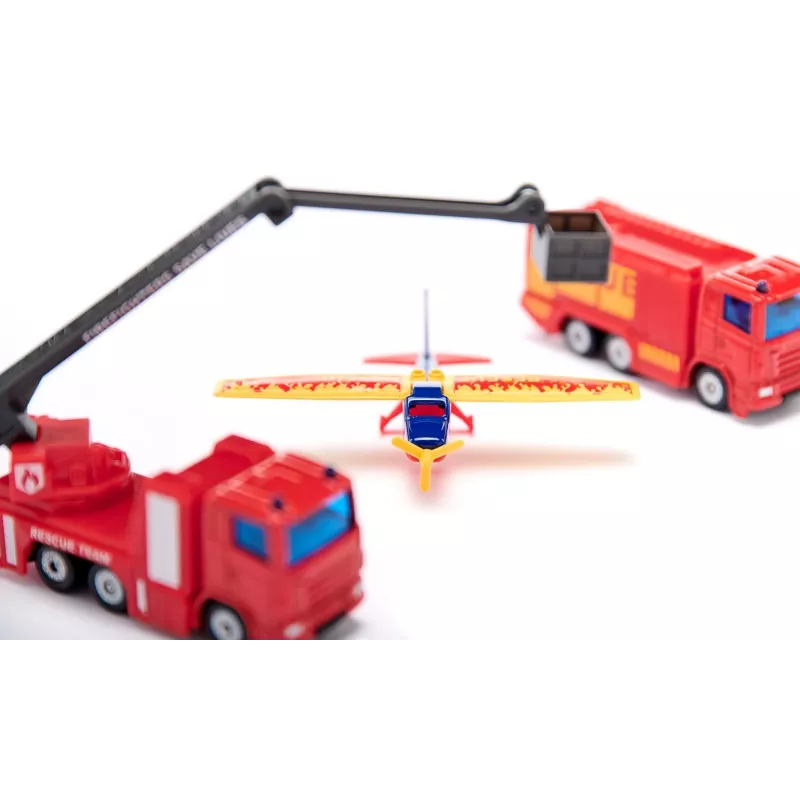 Siku kinkekomplekt Feuerwehr, tuletõrjeauto, 3 a, metall, plastik, must, oranž, punane, valge